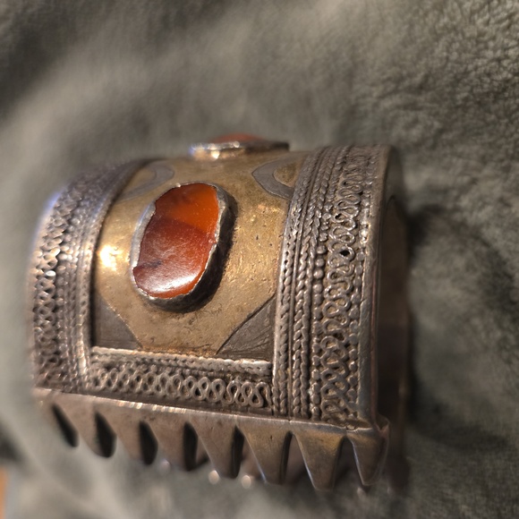 Turkmen Tribal Jewelry Qasli Bilezik Cuff Bracelet - Picture 4 of 9
